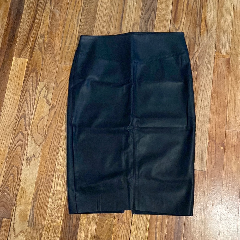 Express Faux Leather seamed pencil skirt